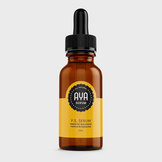 AYA PS Serum perfectly succulent papaya in squalane 50ml amber dropper bottle