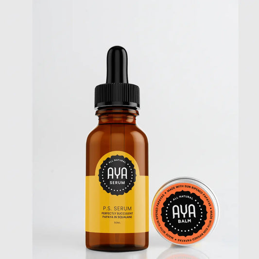 AYA PS Serum perfectly succulent papaya in squalane 50ml with AYA Balm combo