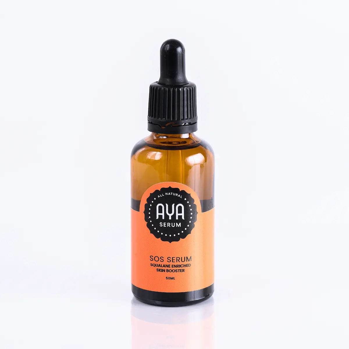 AYA SOS Serum squalane enriched skin booster 50ml amber dropper bottle